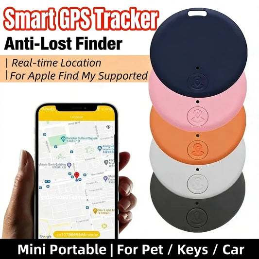 Mini GPS Tracker Bluetooth 5.0 Smart Finder Anti-Lost Locator for Pets Kids Elderly Wallet Car Keys Compatible For iOS Android