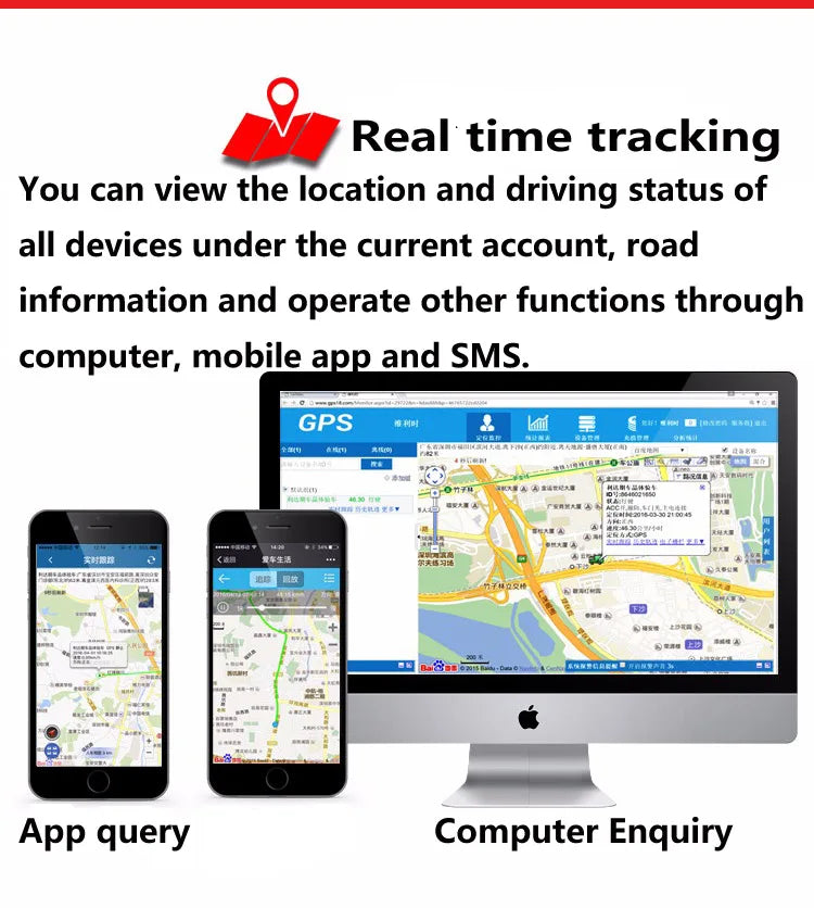 4G LTE Car GPS Tracker with Smart Notifications, Remote Fuel and Power Cut-off, Real-time Tracking, Anti-Surveillance Function,