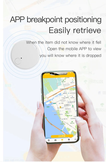 Mini GPS Tracker Locator AntiLost Alarm Wallet Keychain Smart Tag Bluetooth Tracer Keychain Dog Pet Child Bag Tracker Key Finder