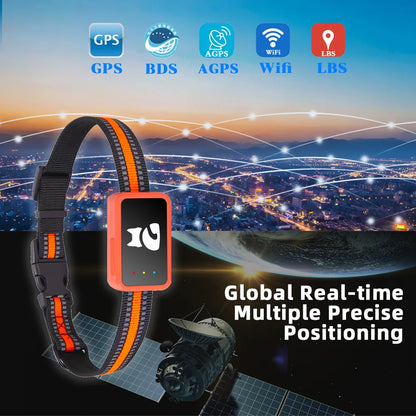 4G Pet GPS Tracker Collar Waterproof Dog Cat Locator with Health Monitor,Geo-Fence,Cold Resistant For iOS Android