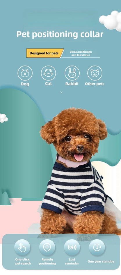 Pet Bluetooth GPS Tracker Dog Mini Tracking Movement Alert Collars Anti Lost Tracker for Cats and Puppies Remote Global Locator