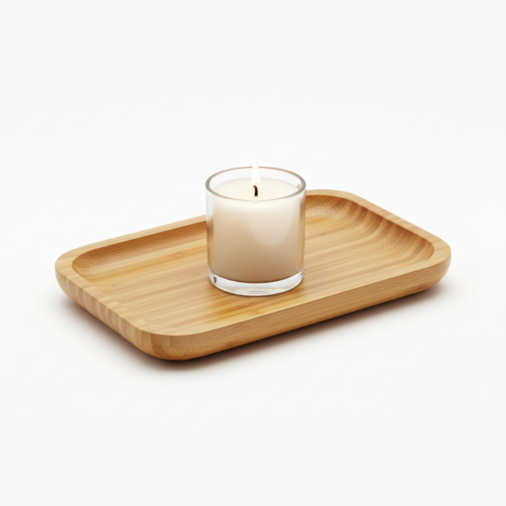Bamboo Candle Tray